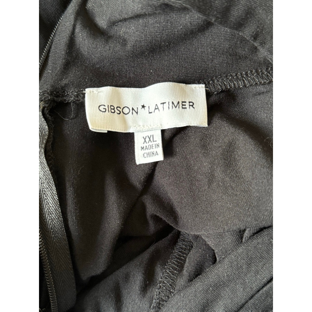 Gibson & Latimer Black Cutout Neck Long Sleeve Top XXL Stretchy - Picture 3 of 4